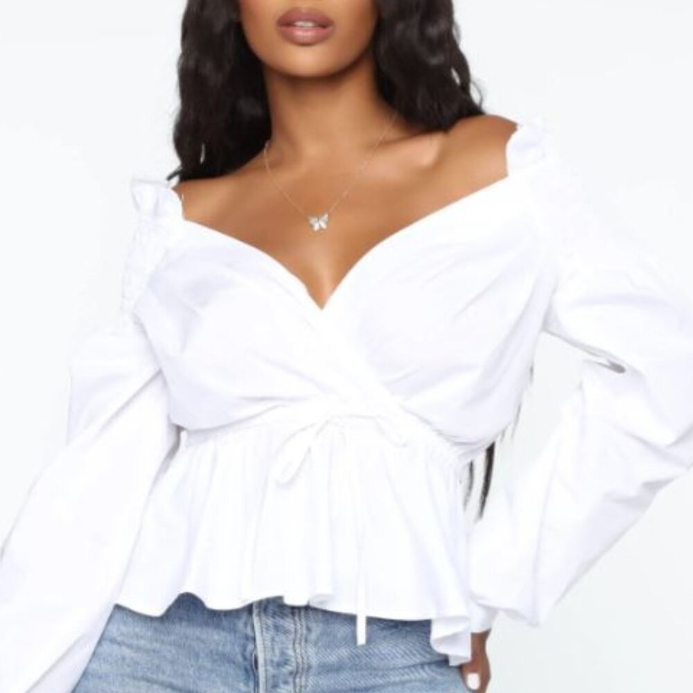Off Shoulder White Top